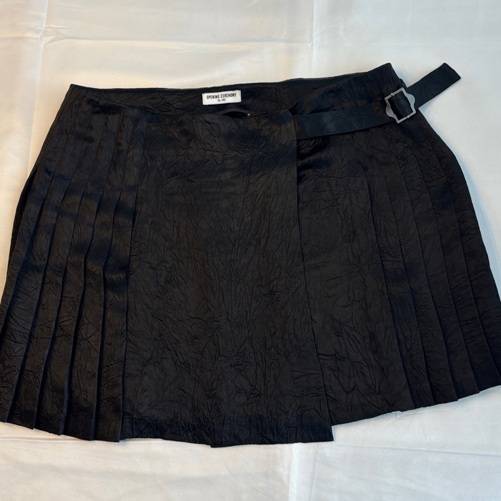 Opening ceremony crinkled pleated black skirt. altered it waist you can adjust